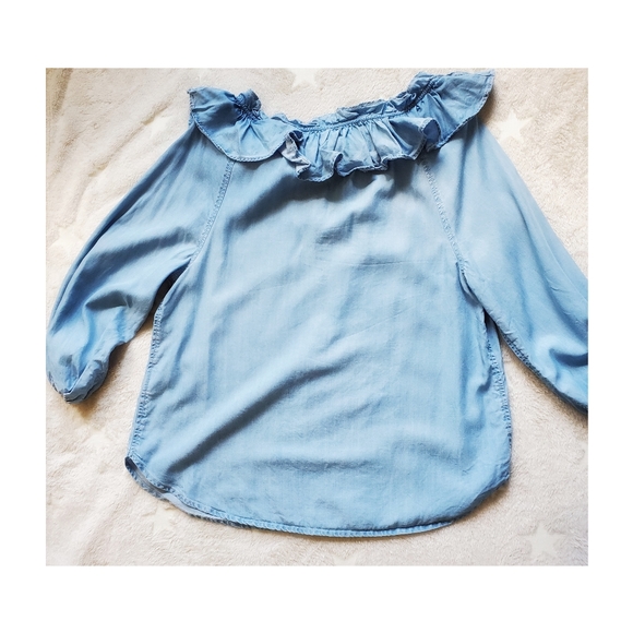 Lauren Ralph lauren ruffle top Lyocell siz4 Medium - Picture 5 of 7